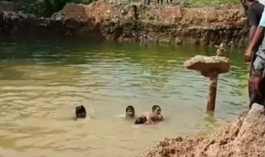 दो मासूम बच्चों की गहरे गड्ढे पानी में डूबने से मौत,भू स्वामी बृजलाल देवांगन की लापरवाही का नतीजा