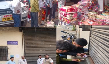 2,10,650 रूपये के सम्पतिकर बकाया होने पर बकायदार की दुकान को  किया गया सीलबंद।                                                                            