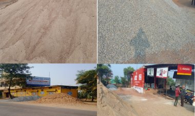 खनिज रेत/ गिट्टी के ट्रेडिंग करने वाले ट्रेडर्स को जिला खनिज  अमला बिलासपुर द्वारा थमाया नोटिस 