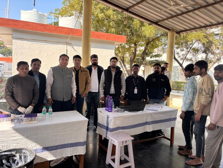 केन्द्रीय जेल में हैंपेटैटिस जांच शिविर 200 कैदियों की हुई स्क्रीनिंग