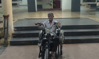 दिव्यांग चंदूलाल से सुरक्षा घेरे हटा की मुलाकात, सुनी समस्या किया समाधान