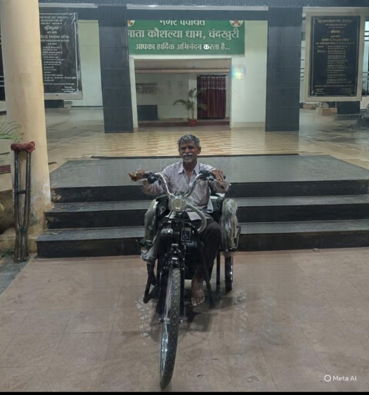 दिव्यांग चंदूलाल से सुरक्षा घेरे हटा की मुलाकात, सुनी समस्या किया समाधान