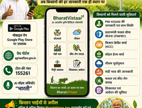 भारत विस्तार ऐप से किसानों को मिलेगी खेती-किसानी की जानकारी  